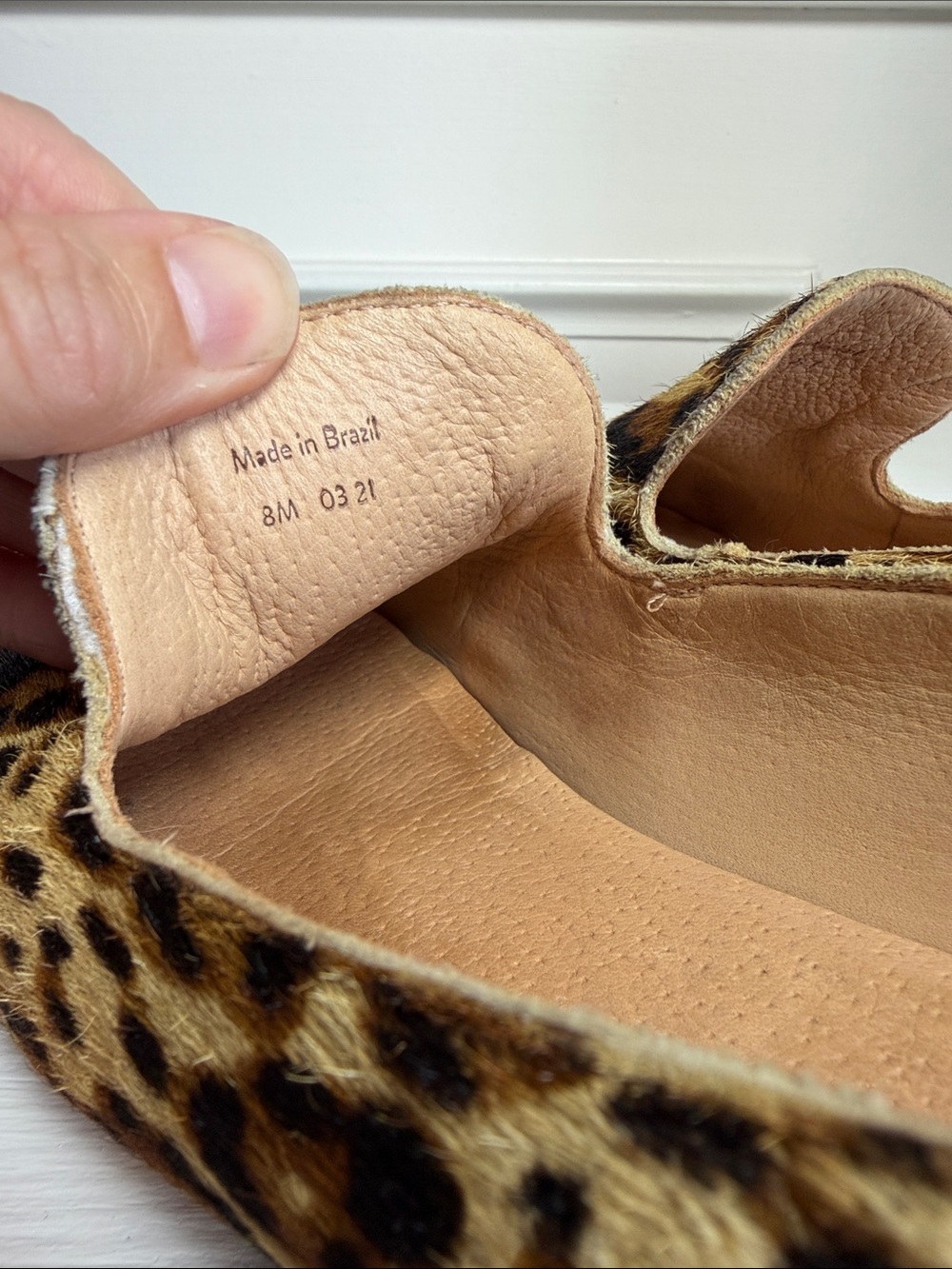 Jack Rogers Audrey Leopard Print Haircalf Loafer Flats Shoes Size 8 - Picture 6 of 9